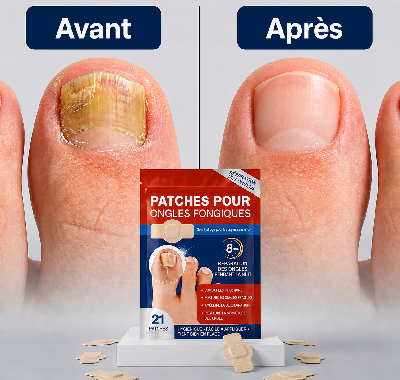 Bellia's - Patchs Réparateurs pour de Plus Beaux Ongles de Pieds